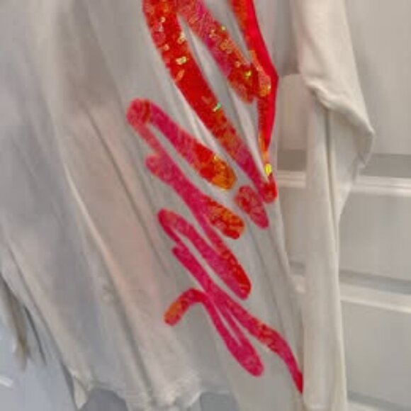 Victoria's Secret PINK long sleeve sequin Tee - Picture 2 of 4